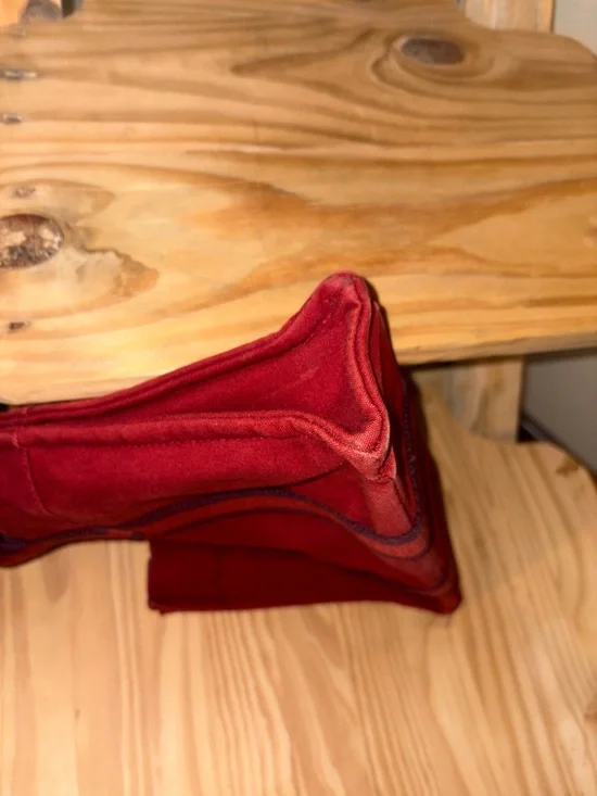 Hermes Fourre Tout PM Red Canvas Tote with Dark Stripe Handles EUC Vintage - Picture 13 of 13